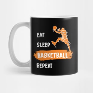 Eat Sleep Basketball Repeat,basketball Gift Black Mug